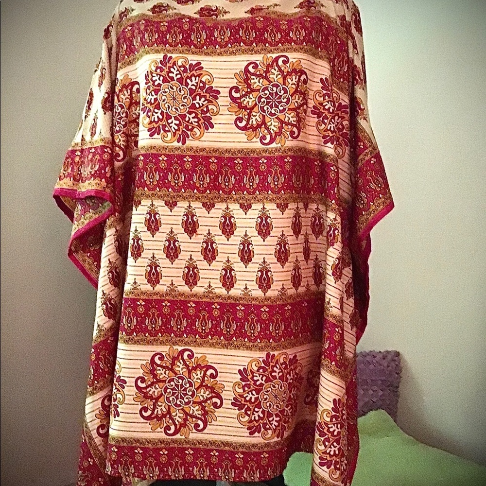 NWOT Handmade Coverup/Top made from Vintage Sari Fabric